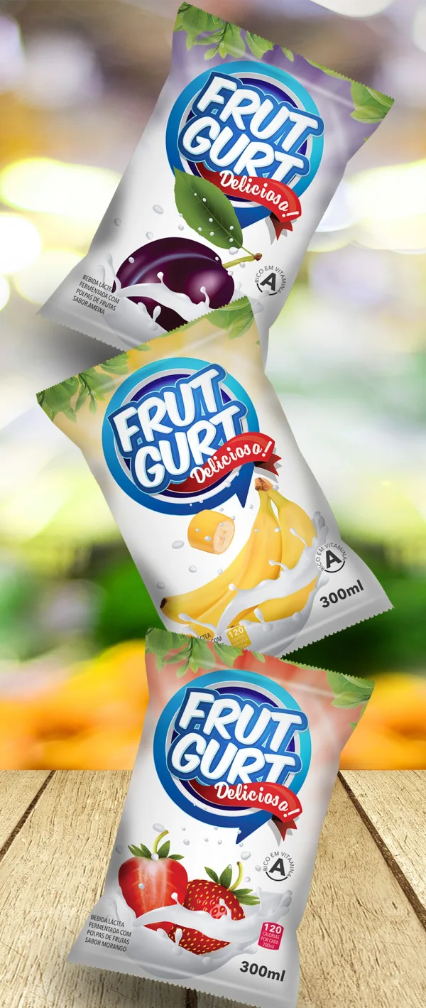 Criação de Marca e Design de Embalagens — FrutGurt
